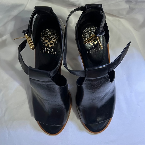 New in Box! Vince Camuto Black Open toe Heeled Bootie - Picture 2 of 6